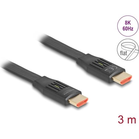 Delock High Speed HDMI Cable plano 48 Gbps 8K 60 Hz 3 m