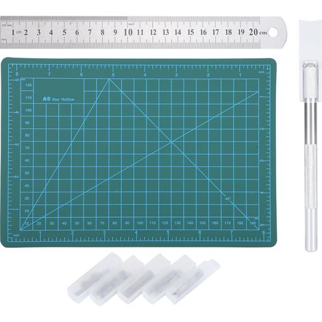A5 Paper Cutting Pad Kit Mat Sewing Craft Knife Board Engraved Seals Art Supplies (1/5)