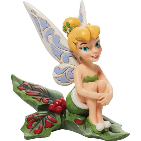 Figurine de collection Fée Clochette assise sur du houx (1/3)