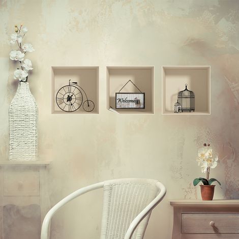 Sticker à effet 3D Welcome vintage 30 x 90 cm (1/3)