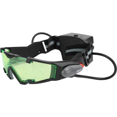 Lunettes Vision Nocturne - LED Réglables Anti-poussière Coupe-vent - Pour Cyclisme Ski Extérieur - 1 Pièce (1/5)