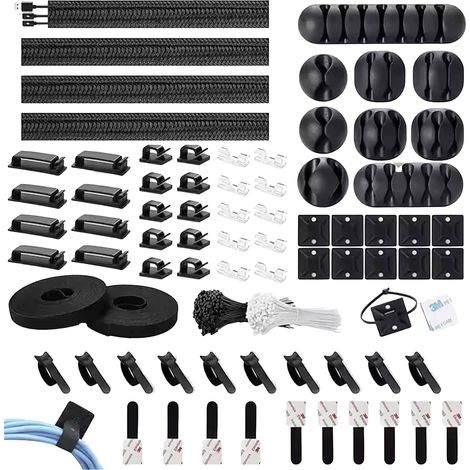 TRU COMPONENTS T23CA007 Boîte d'assortiment de supports de câble TC-12888384 Plage de Ø du faisceau 1 à 40 mm noir 1 set A557083