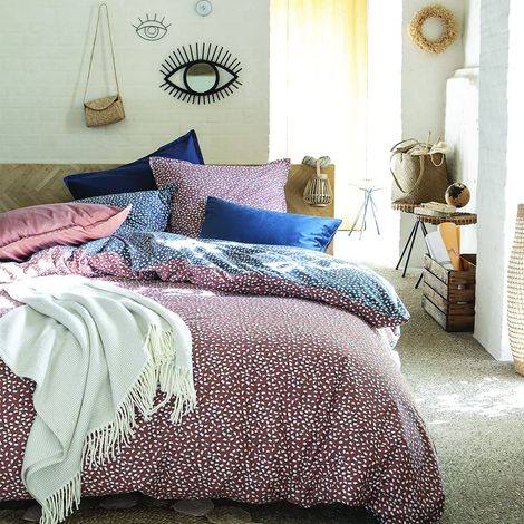 Housse de Couette imprimée en Satin de Coton, ADÈLE (1/3)