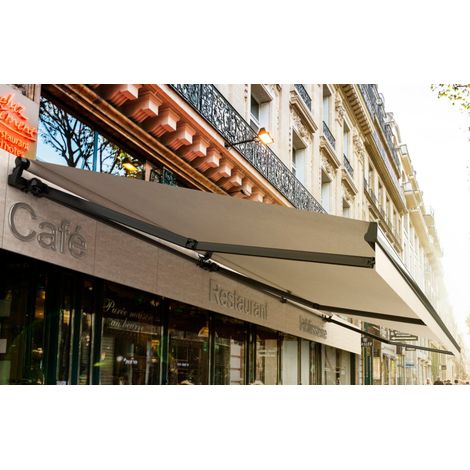 Store Banne Monobloc Manuel 4,2 X 3,5 m Anthracite - DICKSON® TAUPE (1/5)