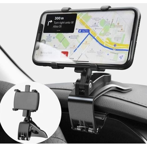 Support de Téléphone Voiture Rotation à 360 degrés, Tableau de Bord Socles téléphone Portable Automobile Car Phone Mount pour GPS et Les Smartphones de 4 à 7 Pouces (1/4)