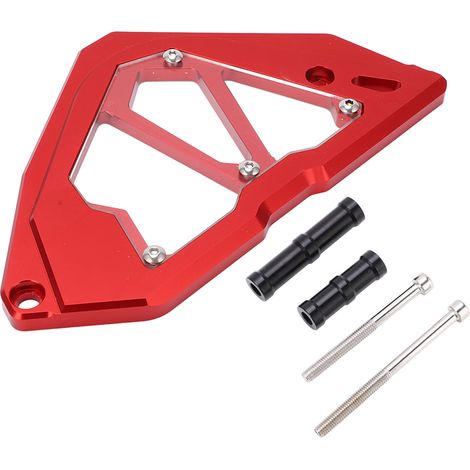 CNC-gefräster Vorderrad- und Kettenschutz aus Aluminium für Ninja 250/300 (2013–2017), rot (1/5)