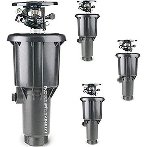 4 Stück Sprinkler Aufsteigender Aufprall-Beregnungssprühkopf 1/2'', 8 bis 12 m, Suinga