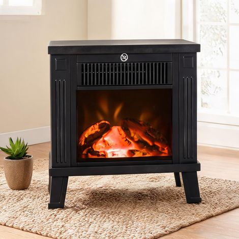 Cheminée électrique negro en métal ABS 34 x 17 x 31 cm (1/5)