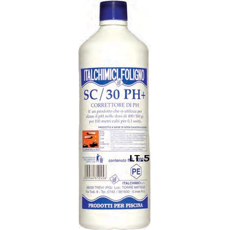 CORRETTORE PH PIU' + SC/30 LT.5 ITALCHIMICI MANUTENZIONE ACQUA PISCINA