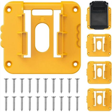Supports de batterie - 5 pièces - adaptés aux batteries Dewalt 20V - rack de rangement mural pour batteries (1/5)