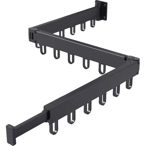 Tendedero plegable, fabricado en aluminio espacial, color negro. (1/2)