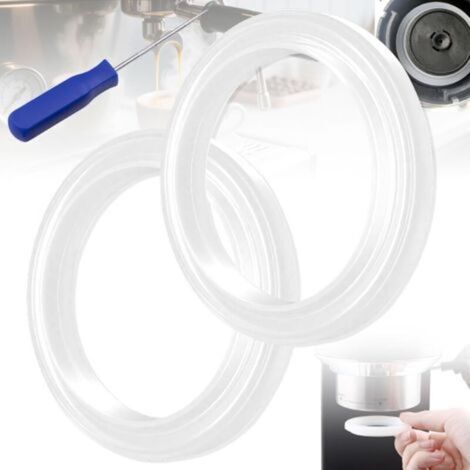 2 Pièces Joint pour DeLonghi Machine à Café Anneau d'Étanchéité, Joints Étanchéité Cafetière en Silicone, Joint Cafetiere Taille Précise pour Porte-Filtre, pour Dedica EC680 EC685 EC820 EC850 (1/5)