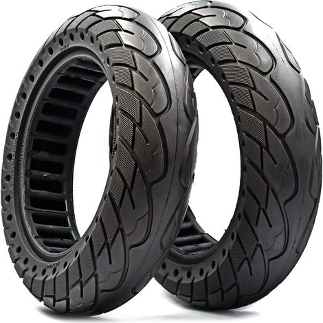 Pneus solides de 10 pouces pour Segway Ninebot G30 Max Trottinette Électrique en caoutchouc 10 2.5 pneus pièces de rechange (1/5)