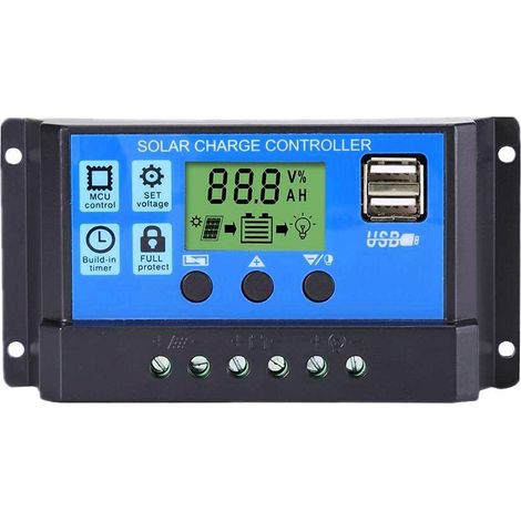 Contrôleur Photovoltaïque de Panneau Solaire 30A, Contrôleur de Charge Spécial pour Réverbère Solaire (1/4)