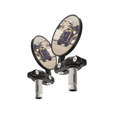 Specchietti retrovisori da manubrio Oxford neri - 2 pezzi per moto e biciclette
