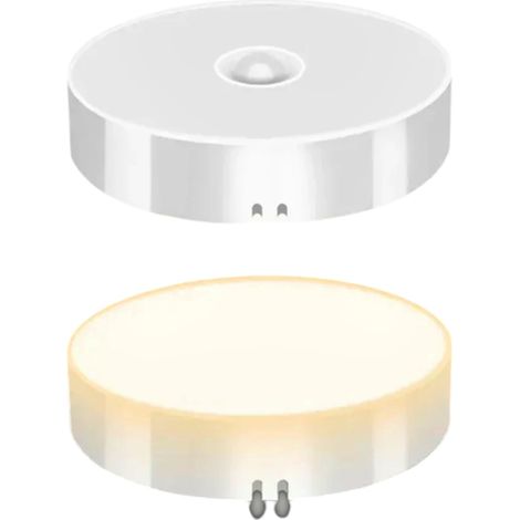 Veilleuse ronde à détecteur PIR avec batterie pour fixation murale (1/5)