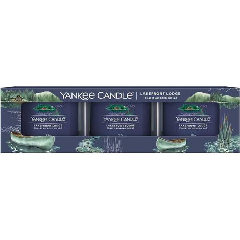 Set di mini candele Yankee Candle Lakefront Lodge 3x37g
