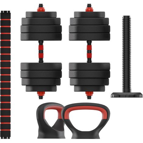 Kit di Kettlebell e Manubri KSIX Nero 20 kg 19 Pezzi (1/5)
