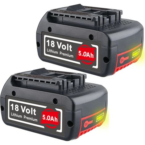 2X 5Ah Akku für Bosch 18V Professional GBA GSR GSB BAT618 BAT609 BAT620