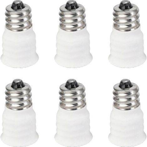 SmartDealsPro Lot de 6 adaptateurs pour ampoules LED blanches E12 vers E14, haute qualité (1/4)