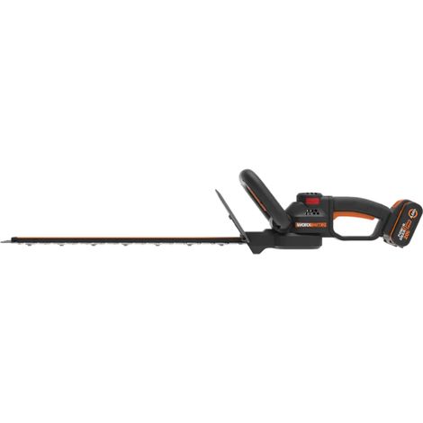 Tagliasiepi a batteria WG263E 20 Volt Brushless con batteria 4 Ah e caricabatteria rapido per potatura siepi 57 cm - Worx (1/5)