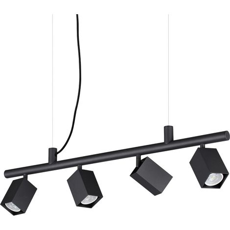 Ideal Lux DYNAMITE Suspension carrée noire 4x GU10 (1/2)