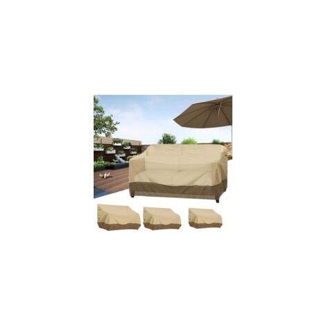 Telo di copertura impermeabile per mobili da giardino Houhence 210D, resistente ai raggi UV, protezione per divani da esterno, dimensioni 147/193/224 x 83 x 84 cm - Crezuo