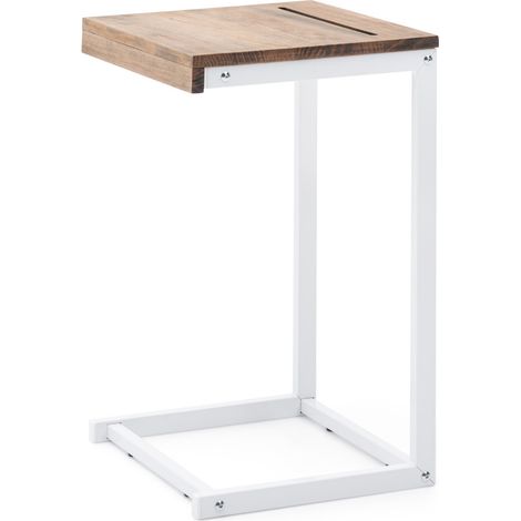 Mesita de Ordenador sofá Eco 36x50x63cm en madera maciza de pino acabado vintage estilo industrial Box Furniture (1/5)