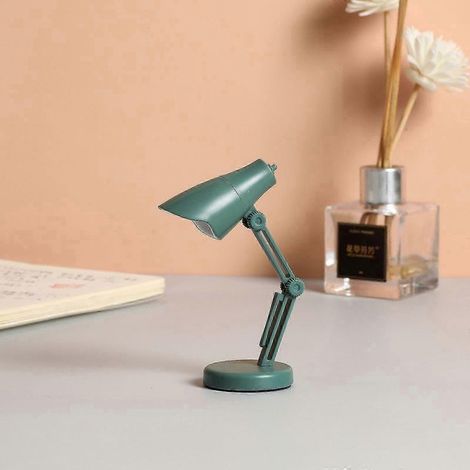 Lampe de bureau magnétique miniature pliable à LED avec pince (LD01 Verte) (1/4)