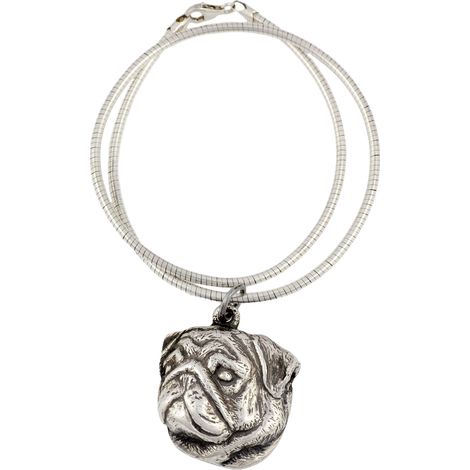 Mops, Carlin II – Hundehalskette, einzigartiger Schmuck für Hundeliebhaber, einzigartiger Schlangenanhänger von Art-Dog (1/5)