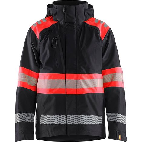 Veste de travail de travail hardshell haute visibilité 4420 - Noir/Rouge fluo XXL