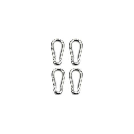 Packung mit 5 großen Schraubkarabinern zur Befestigung von Ausrüstung, Aluminium, 8 cm, hellgrün, schwarz, 5er-Pack. (1/4)