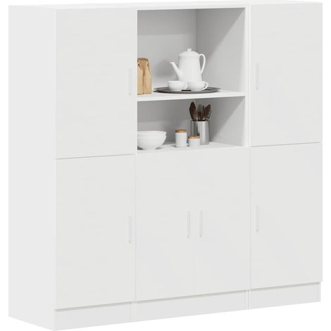 Mueble de cocina 3 piezas madera contrachapada blanca vidaXL (1/5)