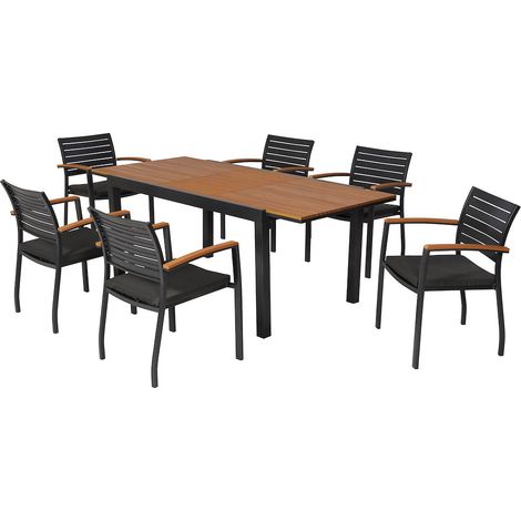 Astros Set 13tlg Alu/Kunstst. Ausziehtisch 150 (200) x 90 cm