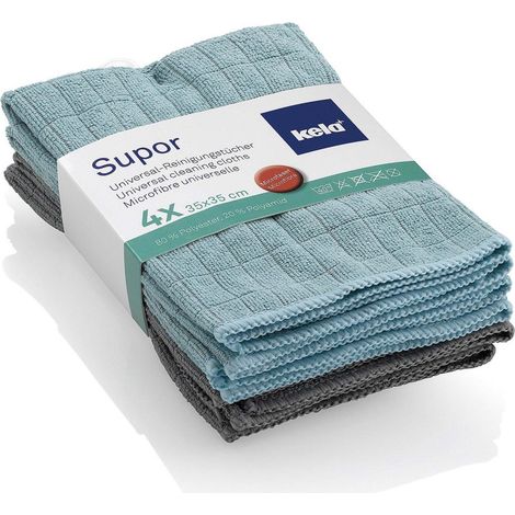 Kela - Set de 4 microfibres universelles 35 x 35 cm