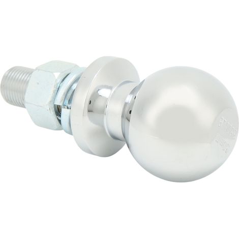Boule d'attelage en acier carbone 50mm, capacité de remorquage 3500lbs, tige de 50mm x 3/4in pour remorque (1/5)