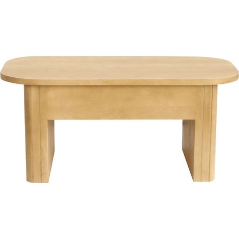Rechteckiger Couchtisch aus massivem Mangoholz mit Hubfunktion L100 cm LATIGO