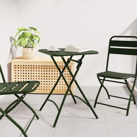 vidaXL Mesa de Bistró Verde oscuro 55 x 55 x 72,5 cm (1/5)
