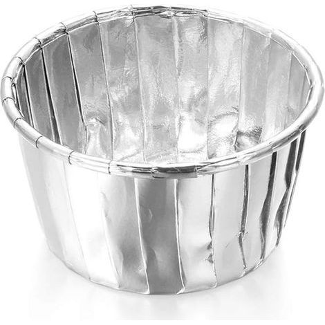 Cupcake Wrappers Party Supplies Outils Or Argent patisserie Gateau Liner Muffin de Cuisson Sertissage Cas Moule gateau Coupes Papier (50pcs, Argent) (1/5)