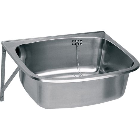 KWC AR Ausgussbecken, SIRIUS, Edelstahl,  560x200x460 mm, Klapprost und Spritzwand