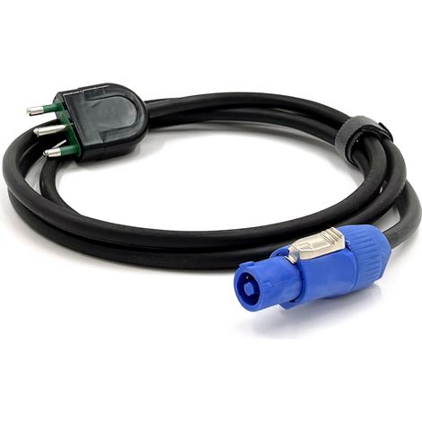 Cavo di alimentazione Powercon blu con spina italiana 16A 1mt