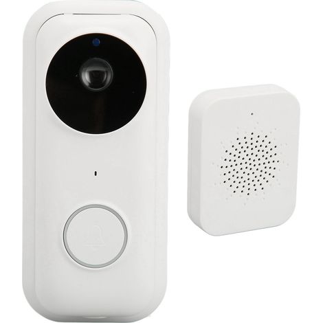 Sonnette vidéo WiFi avec vision nocturne infrarouge 1080p, audio bidirectionnel et étanche (1/5)