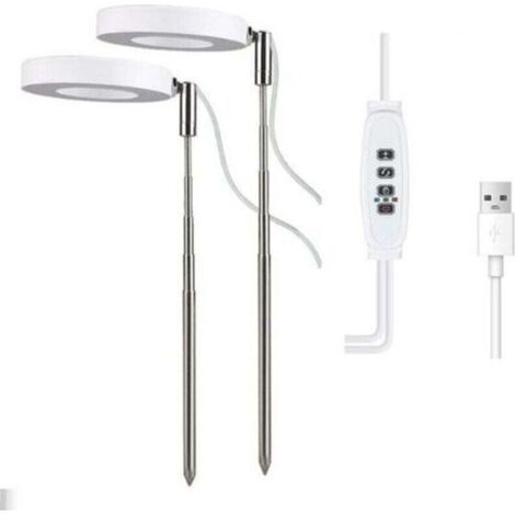Lampe de croissance pour plantes, lampe de croissance LED à spectre complet réglable en hauteur pour petites plantes, 9 niveaux de luminosité réglables, rotation à 180° et minuterie ma (1/4)