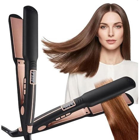 Fer à Lisser Ionique Plasma Professionnel, Lisseur Cheveux Céramique Tourmaline, LCD Température Réglable 120-230°C, Chauffage Rapide, Anti-Frisottis, Arrêt Automatique (1/5)