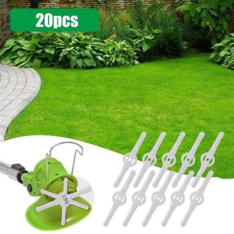 Lame Plastique - Pour Taille-Bordure A Batterie - Compatible Avec Tondeuses De Jardin - 20 Pièces (1/4)