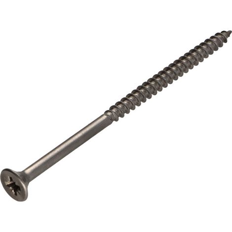 VBA Vis bois agglo Inox A2 Tête fraisée Pozi 5X90 Filetée sur 50-1 pièce