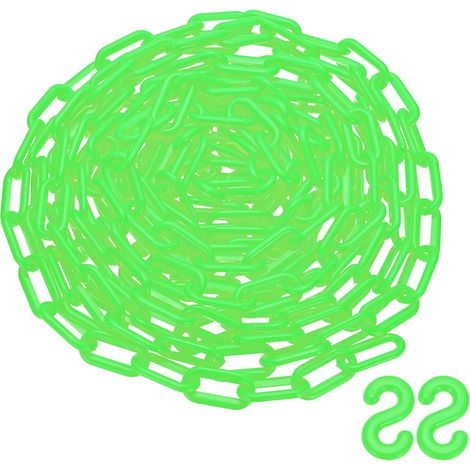 25 Pieds Chaîne En Plastique 0.8x1.4 Pouce Boucle Léger Vert Clair (1/5)