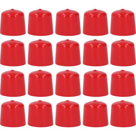 Couvercle de Protection en PVC rouge, 20 pièces, résistant à la Corrosion, élastique, ignifuge, léger, filetage, embout 20mm