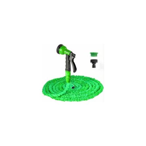 Tigrezy Tuyau d'arrosage extensible de 30 m, tuyau arrosage flexible avec buse de pulvérisation à 8 modes, tuyaux d'arrosage rétractable anti-fuite avec raccords de 1,9 cm, 1,2 cm (1/5)