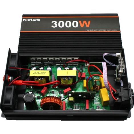 Inversor, onda sinusoidal pura, funciones de protección múltiple, 3000 W, Europa, 24 V (1/2)